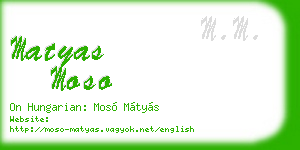 matyas moso business card