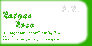 matyas moso business card